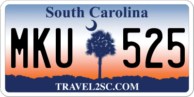 SC license plate MKU525