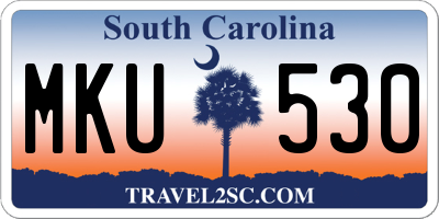 SC license plate MKU530