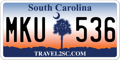 SC license plate MKU536
