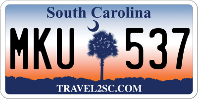 SC license plate MKU537