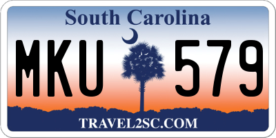 SC license plate MKU579
