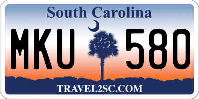 SC license plate MKU580
