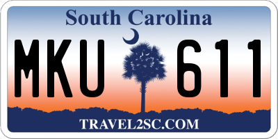 SC license plate MKU611