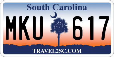 SC license plate MKU617