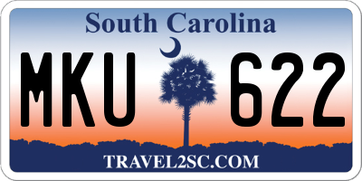 SC license plate MKU622