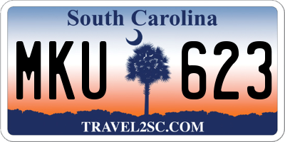 SC license plate MKU623