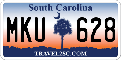 SC license plate MKU628