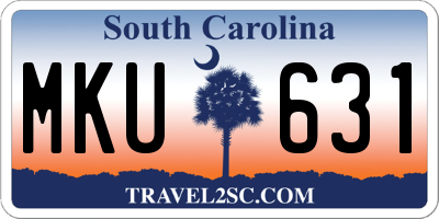 SC license plate MKU631