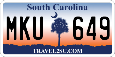 SC license plate MKU649