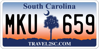 SC license plate MKU659