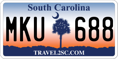 SC license plate MKU688