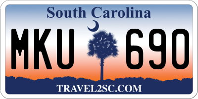 SC license plate MKU690
