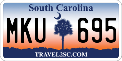 SC license plate MKU695