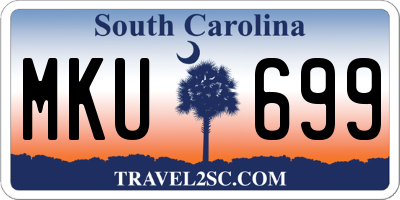 SC license plate MKU699