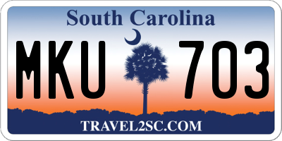SC license plate MKU703