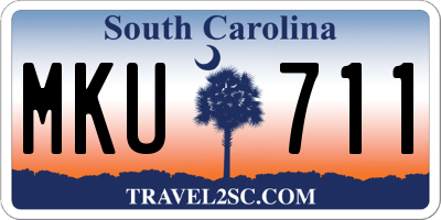 SC license plate MKU711