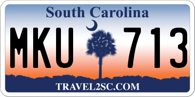 SC license plate MKU713