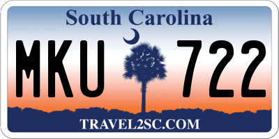 SC license plate MKU722