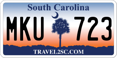 SC license plate MKU723
