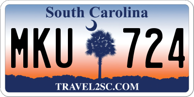 SC license plate MKU724