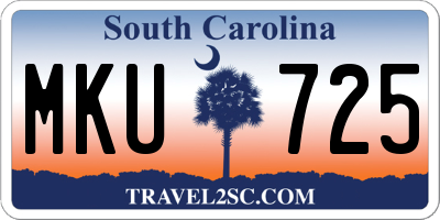SC license plate MKU725