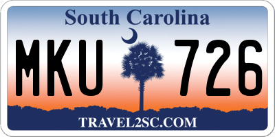 SC license plate MKU726