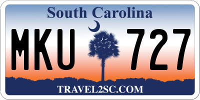 SC license plate MKU727