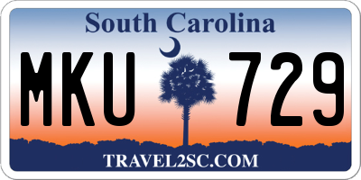 SC license plate MKU729