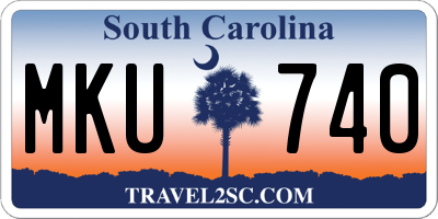 SC license plate MKU740