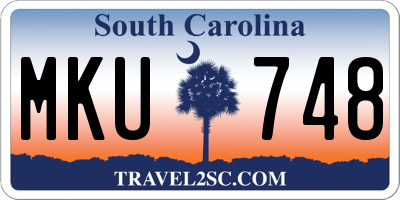 SC license plate MKU748