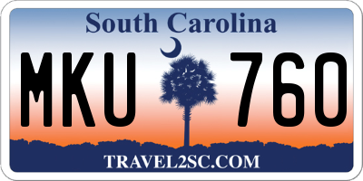 SC license plate MKU760