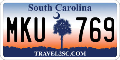 SC license plate MKU769