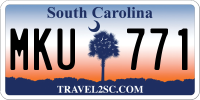 SC license plate MKU771