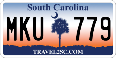 SC license plate MKU779
