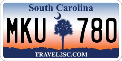 SC license plate MKU780