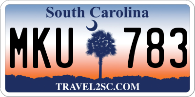 SC license plate MKU783