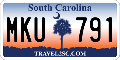 SC license plate MKU791
