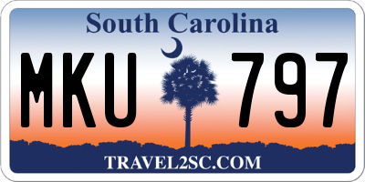 SC license plate MKU797