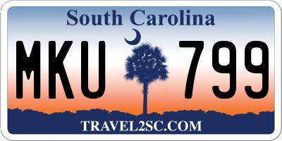 SC license plate MKU799