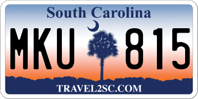 SC license plate MKU815