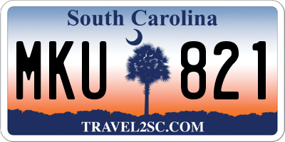 SC license plate MKU821