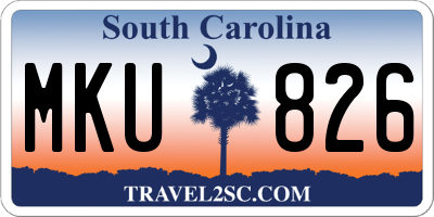 SC license plate MKU826