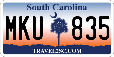 SC license plate MKU835