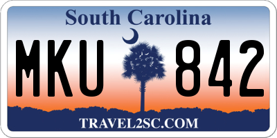 SC license plate MKU842