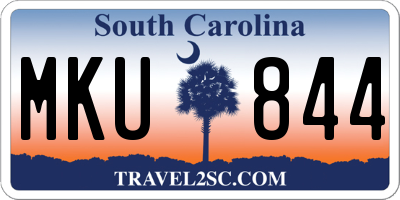 SC license plate MKU844