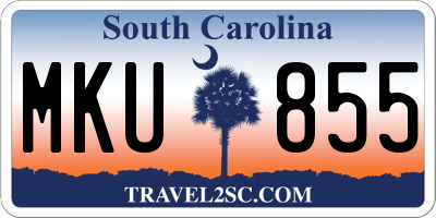 SC license plate MKU855