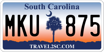SC license plate MKU875