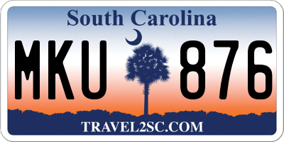 SC license plate MKU876