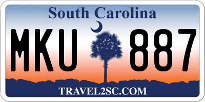 SC license plate MKU887