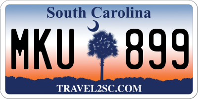 SC license plate MKU899